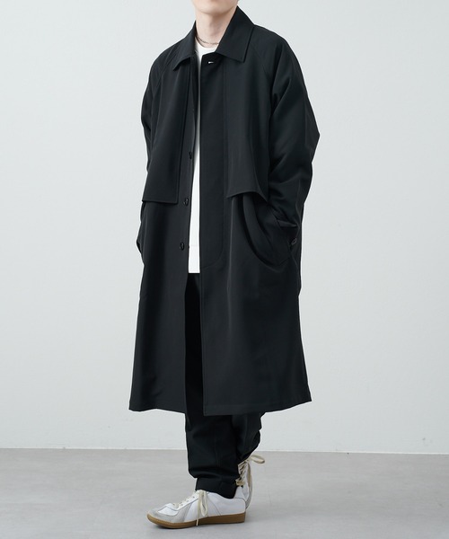COLONY 2139(コロニートゥーワンスリーナイン)の「ストレッチイージーケアトレンチコート(トレンチコート・メンズ・チャコールグレー/ブラック・MEDIUM/LARGE)」の4枚目の写真