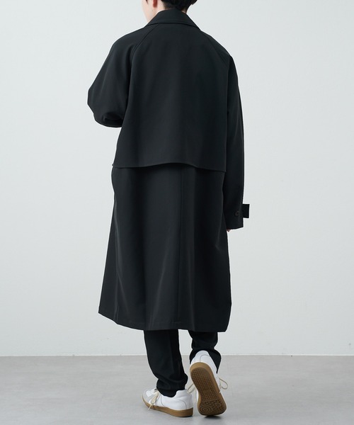 COLONY 2139(コロニートゥーワンスリーナイン)の「ストレッチイージーケアトレンチコート(トレンチコート・メンズ・チャコールグレー/ブラック・MEDIUM/LARGE)」の6枚目の写真