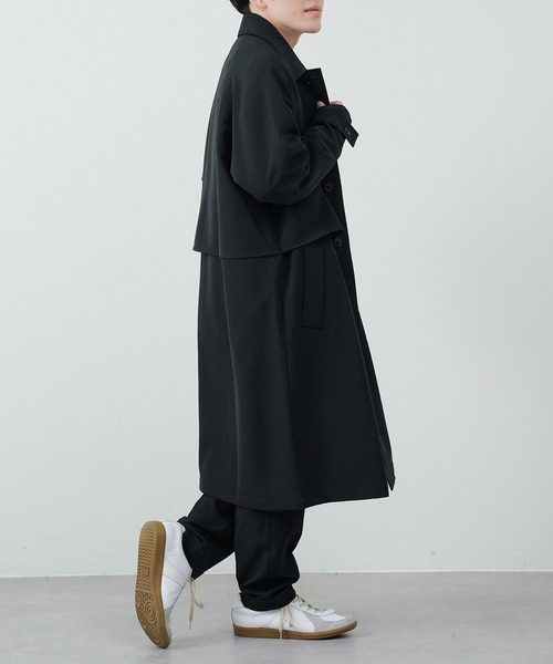 COLONY 2139(コロニートゥーワンスリーナイン)の「ストレッチイージーケアトレンチコート(トレンチコート・メンズ・チャコールグレー/ブラック・MEDIUM/LARGE)」の7枚目の写真