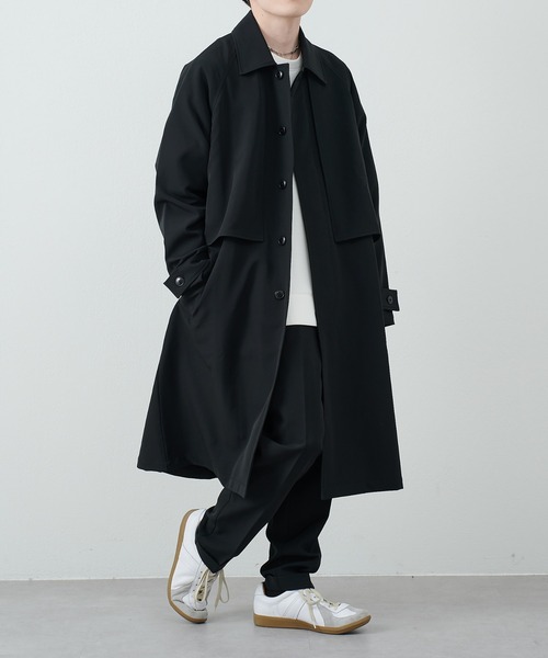COLONY 2139(コロニートゥーワンスリーナイン)の「ストレッチイージーケアトレンチコート(トレンチコート・メンズ・チャコールグレー/ブラック・MEDIUM/LARGE)」の8枚目の写真