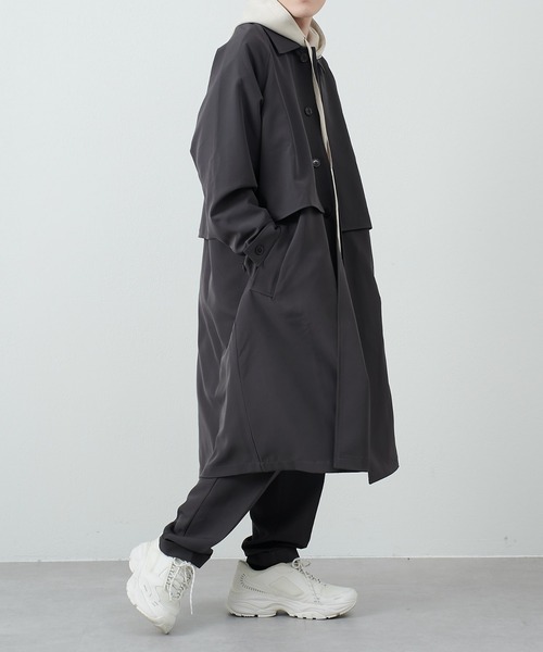 COLONY 2139(コロニートゥーワンスリーナイン)の「ストレッチイージーケアトレンチコート(トレンチコート・メンズ・チャコールグレー/ブラック・MEDIUM/LARGE)」の14枚目の写真