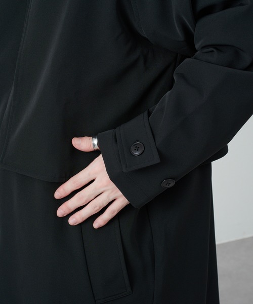 COLONY 2139(コロニートゥーワンスリーナイン)の「ストレッチイージーケアトレンチコート(トレンチコート・メンズ・チャコールグレー/ブラック・MEDIUM/LARGE)」の21枚目の写真