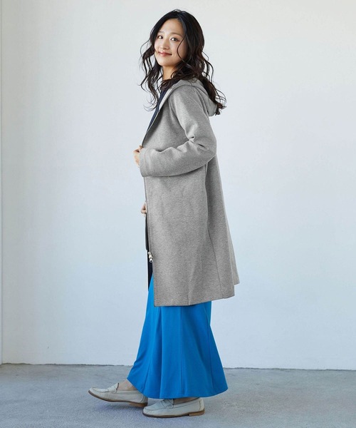 NICOLE white（ニコルホワイト）の「ダンボール フードカーディガン（カーディガン/ボレロ・レディース・ベージュ/グレー/カーキ・FREE）」の11枚目の写真