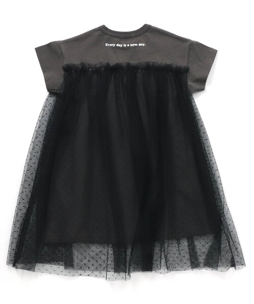 F.O.KIDS(エフオーキッズ)の「アーチロゴチュールワンピース(ワンピース・キッズ・オフホワイト/ブルー/チャコール・90/100/110/120/80/130/95/140)」の7枚目の写真