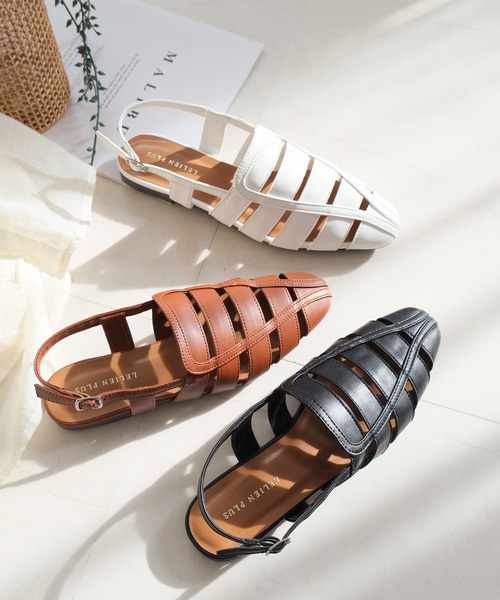 AmiAmi(アミアミ)の「バックストラップグルカサンダル(サンダル・レディース・ブラック/キャメル/ホワイト・L/LL/M/S)」の3枚目の写真