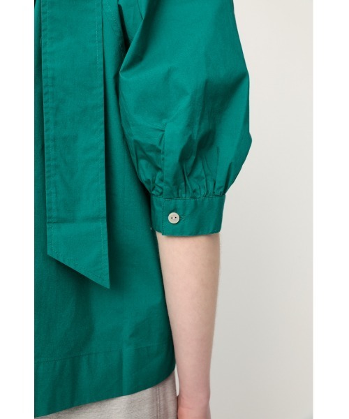 ブラウス シャツ Satin open back top サテンオープンバックTOP レディース SLY（スライ）の「BACK OPEN RIBBON BLOUSE バックオープン