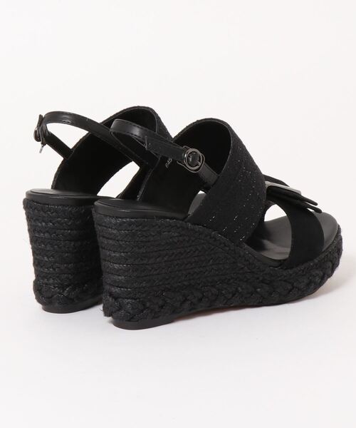 JILLSTUART shoe（ジルスチュアート　シュー）の「リボンモチーフプラットフォームジュートサンダル（サンダル・レディース・ベージュ/ブラック/シルバー・22.5cm/24.0cm/23.0cm/22.0cm/24.5cm/23.5cm）」の4枚目の写真