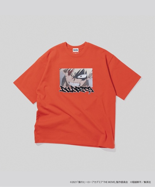 9090（ナインティナインティ）の「僕のヒーローアカデミア × 9090 BAKUGO Tee（Tシャツ/カットソー・メンズ・オレンジ/ブラック・MEDIUM/LARGE/X-LARGE）」の2枚目の写真
