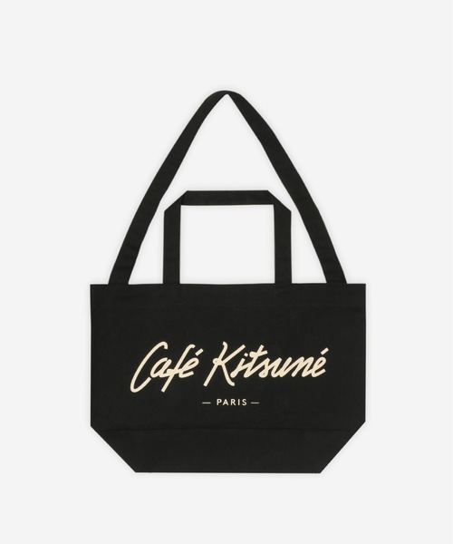 Maison Kitsune(メゾンキツネ)の「CAFE KITSUNE SHOULDER TOTE(ショルダーバッグ・メンズ・キナリ/ブラック/ホワイト系その他・U)」の6枚目の写真