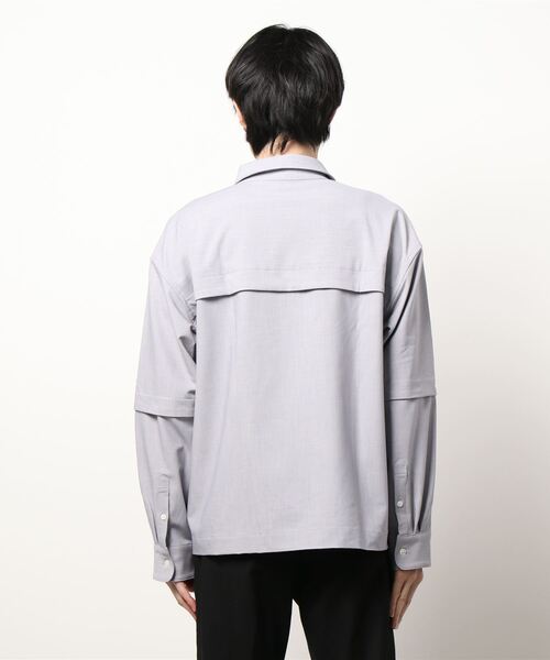 Toironier（トワロニエ）の「Toironier(トワロニエ) 2WAY シャツジャケット（シャツ/ブラウス・メンズ・ベビーピンク/ラベンダー・FREE）」の4枚目の写真