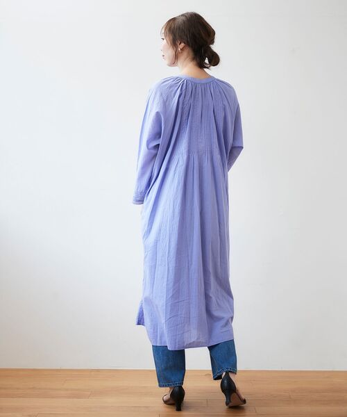 le.coeur blanc（ルクールブラン）の「リバーレースシャツワンピース（シャツワンピース・レディース・オフホワイト/ラベンダー・38）」の16枚目の写真