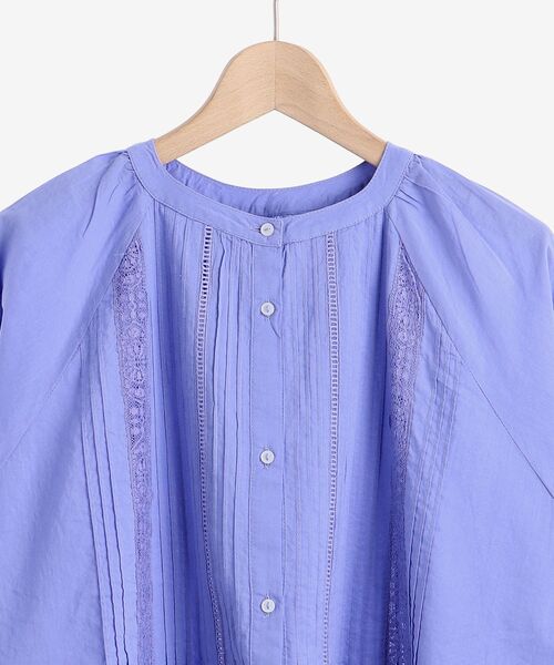 le.coeur blanc（ルクールブラン）の「リバーレースシャツワンピース（シャツワンピース・レディース・オフホワイト/ラベンダー・38）」の19枚目の写真