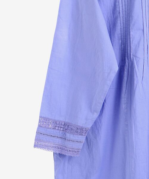 le.coeur blanc（ルクールブラン）の「リバーレースシャツワンピース（シャツワンピース・レディース・オフホワイト/ラベンダー・38）」の18枚目の写真