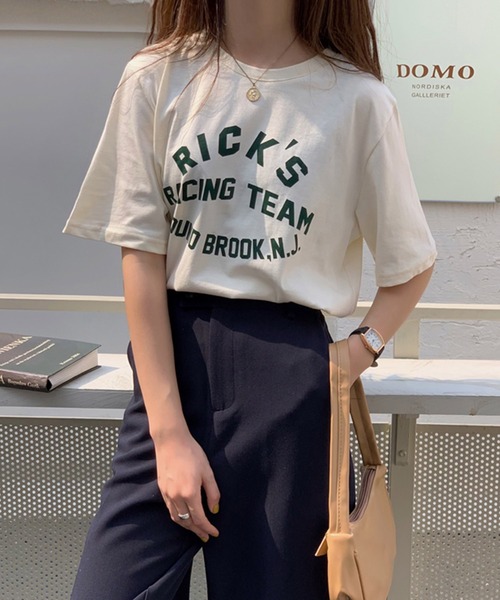 VitaFelice(ヴィータフェリーチェ)の「カレッジロゴ Tシャツ(Tシャツ/カットソー・レディース・レッド/グリーン・FREE)」の21枚目の写真