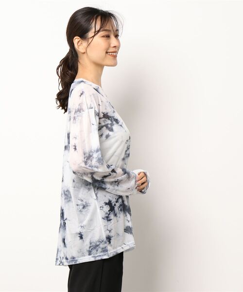 ammy.(エイミードット)の「【 ammy. / エイミードット 】 タイダイ シアー ロンT(Tシャツ/カットソー・レディース・ライトブルー/ネイビー/ブルー/ベージュ/パープル・FREE)」の8枚目の写真