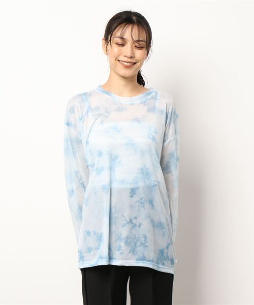 ammy.(エイミードット)の「【 ammy. / エイミードット 】 タイダイ シアー ロンT(Tシャツ/カットソー・レディース・ライトブルー/ネイビー/ブルー/ベージュ/パープル・FREE)」の20枚目の写真