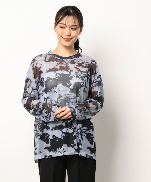 ammy.(エイミードット)の「【 ammy. / エイミードット 】 タイダイ シアー ロンT(Tシャツ/カットソー・レディース・ライトブルー/ネイビー/ブルー/ベージュ/パープル・FREE)」の21枚目の写真