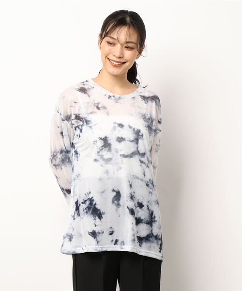 ammy.(エイミードット)の「【 ammy. / エイミードット 】 タイダイ シアー ロンT(Tシャツ/カットソー・レディース・ライトブルー/ネイビー/ブルー/ベージュ/パープル・FREE)」の22枚目の写真