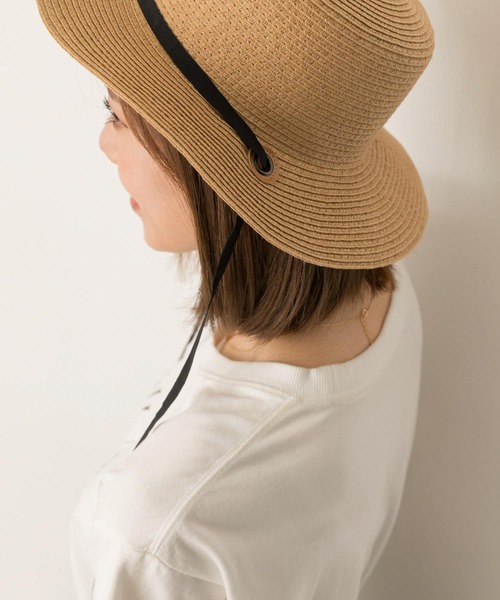 RODE SKO（ロデスコ）の「細リボンハット（ハット・レディース・ナチュラル・FREE）」の4枚目の写真