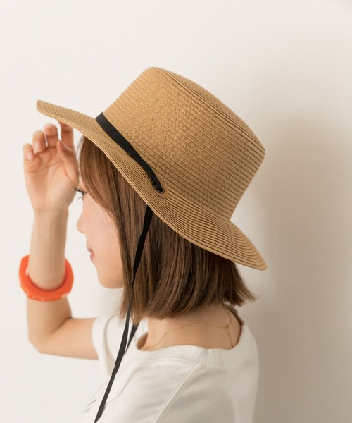 RODE SKO（ロデスコ）の「細リボンハット（ハット・レディース・ナチュラル・FREE）」の2枚目の写真
