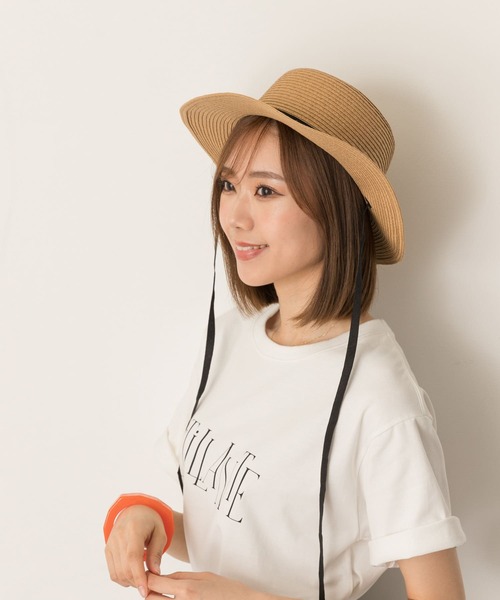 RODE SKO（ロデスコ）の「細リボンハット（ハット・レディース・ナチュラル・FREE）」の6枚目の写真