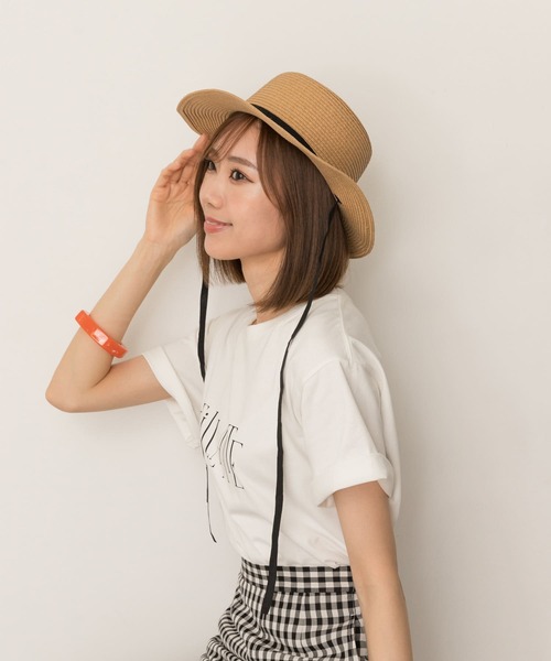 RODE SKO（ロデスコ）の「細リボンハット（ハット・レディース・ナチュラル・FREE）」の9枚目の写真