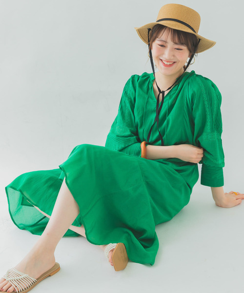 RODE SKO（ロデスコ）の「細リボンハット（ハット・レディース・ナチュラル・FREE）」の5枚目の写真