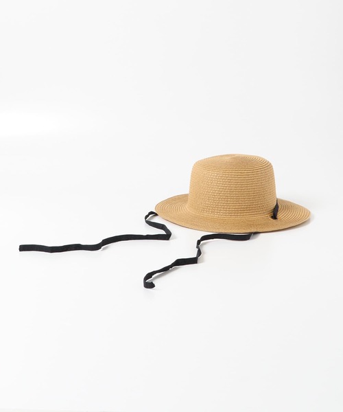 RODE SKO（ロデスコ）の「細リボンハット（ハット・レディース・ナチュラル・FREE）」の3枚目の写真
