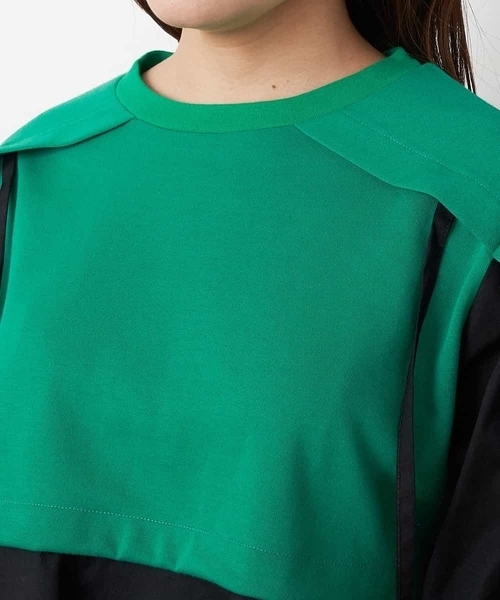 A de a.v.v（アードアー・ヴェ・ヴェ）の「［SET UP対応］ドッキング袖フラシスウェット（Tシャツ/カットソー・レディース・グリーン/ホワイト/ブラック・SMALL/MEDIUM）」の19枚目の写真