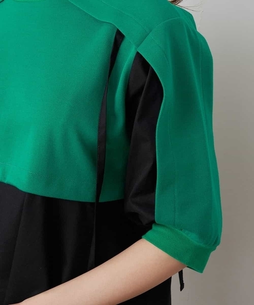 A de a.v.v（アードアー・ヴェ・ヴェ）の「［SET UP対応］ドッキング袖フラシスウェット（Tシャツ/カットソー・レディース・グリーン/ホワイト/ブラック・SMALL/MEDIUM）」の20枚目の写真