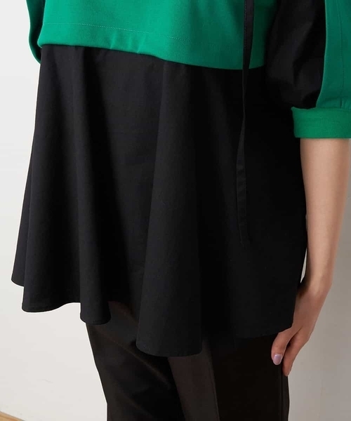 A de a.v.v（アードアー・ヴェ・ヴェ）の「［SET UP対応］ドッキング袖フラシスウェット（Tシャツ/カットソー・レディース・グリーン/ホワイト/ブラック・SMALL/MEDIUM）」の21枚目の写真