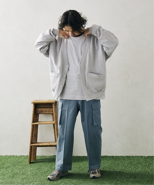JOURNAL STANDARD relume(ジャーナルスタンダード レリューム)の「CALIFORNIA スウェットカーディガン(カーディガン/ボレロ・メンズ・ベージュ/グレー/イエロー/グリーン・MEDIUM/LARGE)」の10枚目の写真