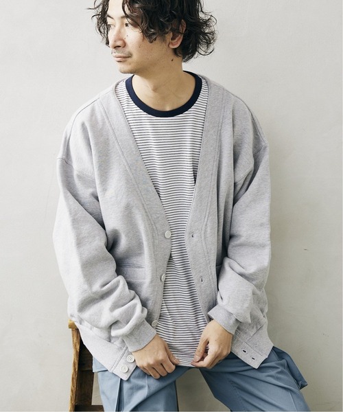 JOURNAL STANDARD relume(ジャーナルスタンダード レリューム)の「CALIFORNIA スウェットカーディガン(カーディガン/ボレロ・メンズ・ベージュ/グレー/イエロー/グリーン・MEDIUM/LARGE)」の13枚目の写真