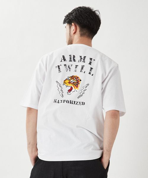ARMY TWILL（アーミーツイル）の「【ARMY TWILL / アーミーツイル】別注 タイガー刺繍 Tシャツ（Tシャツ/カットソー・メンズ・ホワイト/ブラック/カーキ・LARGE/MEDIUM）」の11枚目の写真