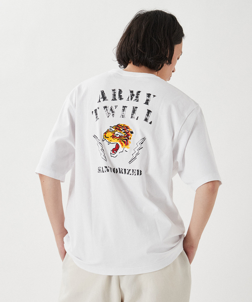 ARMY TWILL（アーミーツイル）の「【ARMY TWILL / アーミーツイル】別注 タイガー刺繍 Tシャツ（Tシャツ/カットソー・メンズ・ホワイト/ブラック/カーキ・LARGE/MEDIUM）」の16枚目の写真