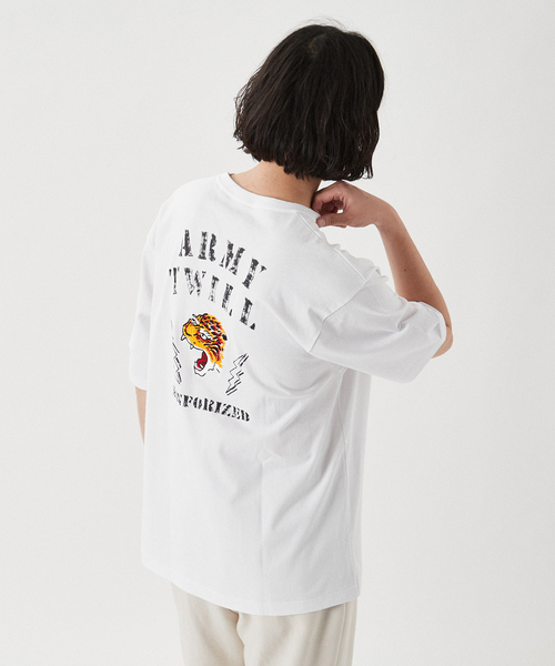 ARMY TWILL（アーミーツイル）の「【ARMY TWILL / アーミーツイル】別注 タイガー刺繍 Tシャツ（Tシャツ/カットソー・メンズ・ホワイト/ブラック/カーキ・LARGE/MEDIUM）」の18枚目の写真
