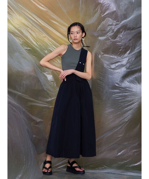 UN3D.（アンスリード）の「ベーシックリブニットタンクトップ（タンクトップ・レディース・ターコイズブルー/カーキ・FREE）」の7枚目の写真