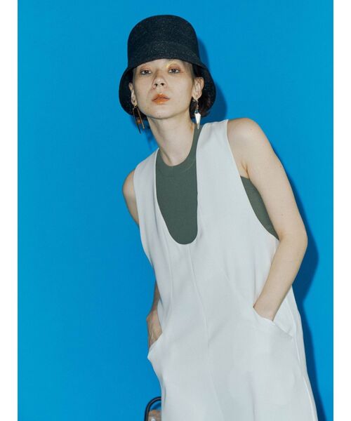 UN3D.（アンスリード）の「ベーシックリブニットタンクトップ（タンクトップ・レディース・ターコイズブルー/カーキ・FREE）」の12枚目の写真