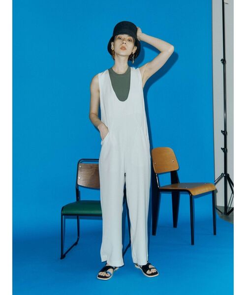 UN3D.（アンスリード）の「ベーシックリブニットタンクトップ（タンクトップ・レディース・ターコイズブルー/カーキ・FREE）」の15枚目の写真