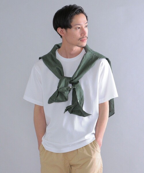 SHIPS(シップス)の「SHIPS: 〈接触冷感〉 ICE PACK NYLON クルーネック Tシャツ(Tシャツ/カットソー・メンズ・ホワイト/ネイビー/チャコールグレー/ライトグリーン/ラベンダー・SMALL/X-LARGE/LARGE/MEDIUM)」の6枚目の写真