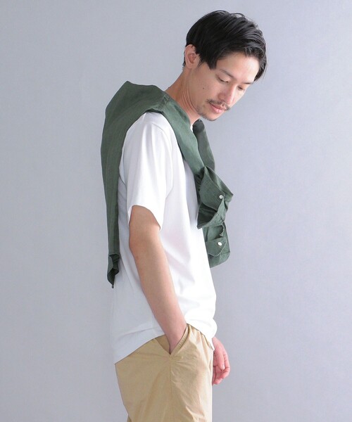SHIPS(シップス)の「SHIPS: 〈接触冷感〉 ICE PACK NYLON クルーネック Tシャツ(Tシャツ/カットソー・メンズ・ホワイト/ネイビー/チャコールグレー/ライトグリーン/ラベンダー・SMALL/X-LARGE/LARGE/MEDIUM)」の9枚目の写真