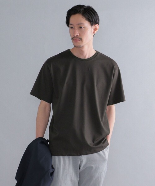 SHIPS(シップス)の「SHIPS: 〈接触冷感〉 ICE PACK NYLON クルーネック Tシャツ(Tシャツ/カットソー・メンズ・ホワイト/ネイビー/チャコールグレー/ライトグリーン/ラベンダー・SMALL/X-LARGE/LARGE/MEDIUM)」の11枚目の写真