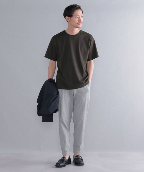 SHIPS(シップス)の「SHIPS: 〈接触冷感〉 ICE PACK NYLON クルーネック Tシャツ(Tシャツ/カットソー・メンズ・ホワイト/ネイビー/チャコールグレー/ライトグリーン/ラベンダー・SMALL/X-LARGE/LARGE/MEDIUM)」の15枚目の写真