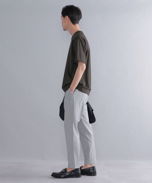 SHIPS(シップス)の「SHIPS: 〈接触冷感〉 ICE PACK NYLON クルーネック Tシャツ(Tシャツ/カットソー・メンズ・ホワイト/ネイビー/チャコールグレー/ライトグリーン/ラベンダー・SMALL/X-LARGE/LARGE/MEDIUM)」の16枚目の写真