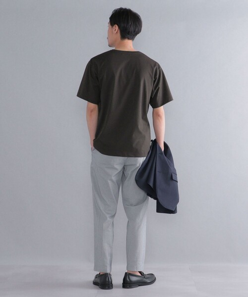 SHIPS(シップス)の「SHIPS: 〈接触冷感〉 ICE PACK NYLON クルーネック Tシャツ(Tシャツ/カットソー・メンズ・ホワイト/ネイビー/チャコールグレー/ライトグリーン/ラベンダー・SMALL/X-LARGE/LARGE/MEDIUM)」の17枚目の写真