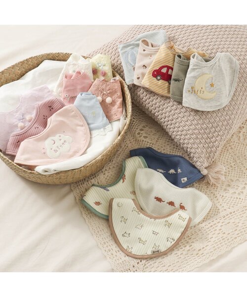 apres les cours（アプレレクール）の「きょうりゅう刺繍スタイ（スタイ/よだれかけ・キッズ・ブルー/アイボリー/ミント・90）」の13枚目の写真