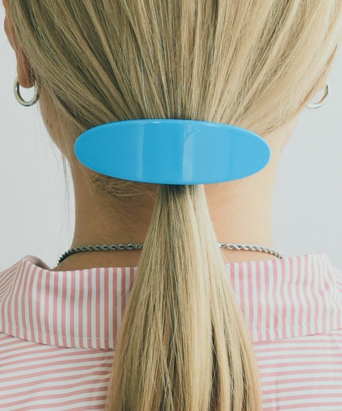 GOLDY（ゴールディ）の「ワイド オーバル アセチ バレッタ（バレッタ/ヘアクリップ・レディース・グリーン/ターコイズブルー/オレンジ/その他1・FREE）」の3枚目の写真