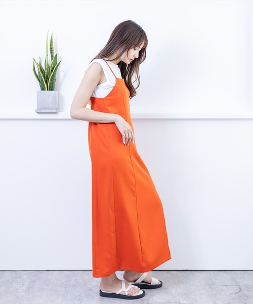 clear（クリア）の「スリットストレートジャンスカ（ワンピース・レディース・ブラック/ダークオレンジ/ブルー/テラコッタ/グリーン/マスタード・F）」の20枚目の写真