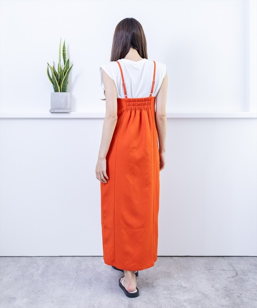 clear（クリア）の「スリットストレートジャンスカ（ワンピース・レディース・ブラック/ダークオレンジ/ブルー/テラコッタ/グリーン/マスタード・F）」の22枚目の写真