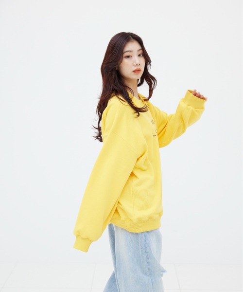 17HR（セブンティーンアワーズ）の「ロゴ刺繍スウェット（スウェット・レディース・イエロー/グリーン/ブルー・FREE）」の9枚目の写真